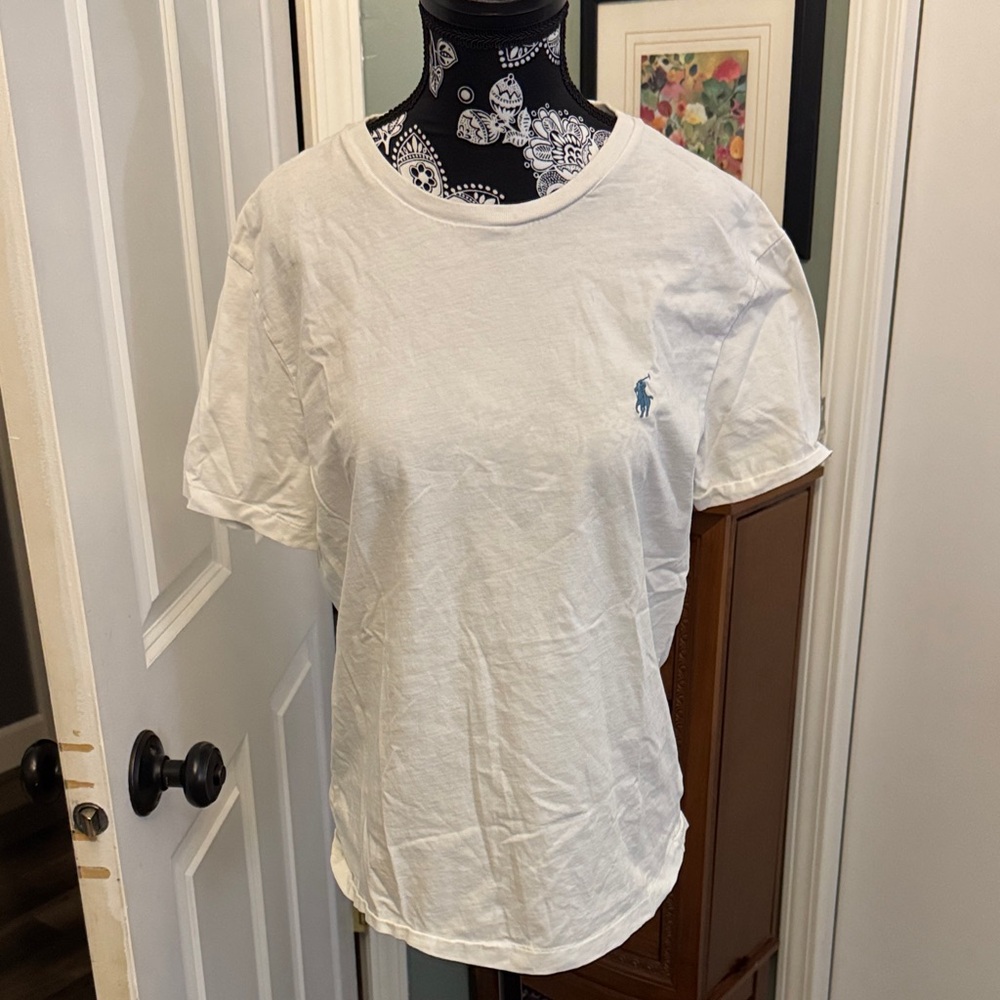 Polo by Ralph Lauren White Short Sleeve Tee with Blue Pony
